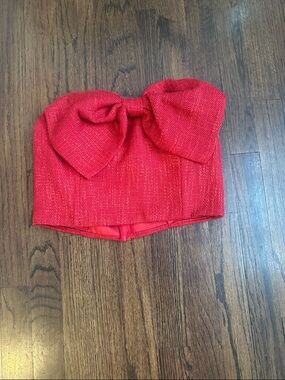 Altar’d State Red Bustier with Bow 
Size medium